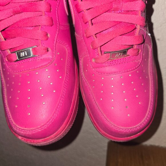 Nike Air Force Ones Sz 10  Fireberry - Picture 6 of 7